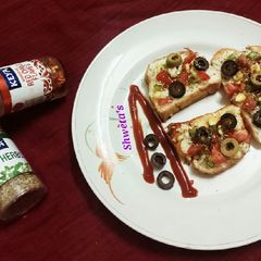 A picture of બૃષેટા (Brushetta recipe in Gujarati Jain).