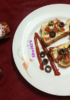 A picture of બૃષેટા (Brushetta recipe in Gujarati Jain).