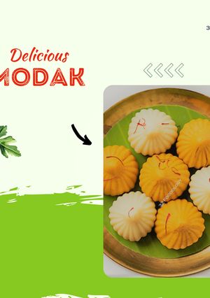 A picture of Cocoa-Coconut Modak.