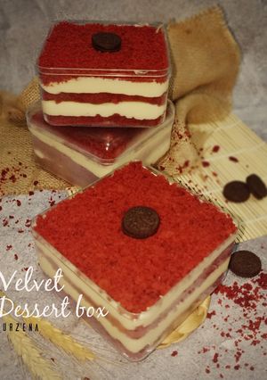 Foto resep Red velvet dessert box
