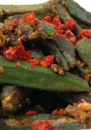 A picture of Nutty Baked Okra.