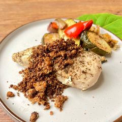 A picture of Brown butter with herb breadcrumbs 🍞.