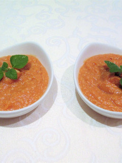 Una foto de Copas con crema de boniato y coco - veggie
