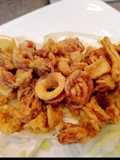 Frittura di Calamari con Farina di Mais