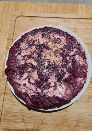 Une photo de Tarte tatin oignons feta