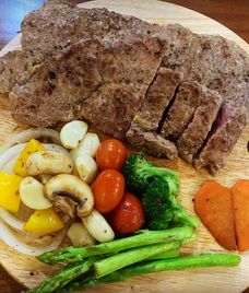 bò bít tết măng tây