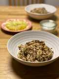 Riso, lenticchie e insalata saltata
