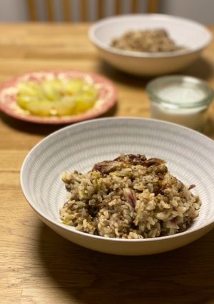 Foto di Riso, lenticchie e insalata saltata