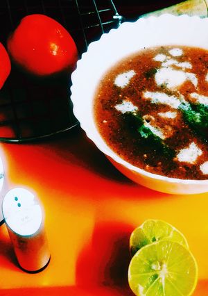 A picture of Roasted Tomato Basil soup.
