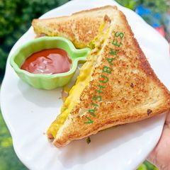 A picture of 5 Minute High Protein Cheese Paneer Veg Tikki Sandwich For Tiffin/Party.