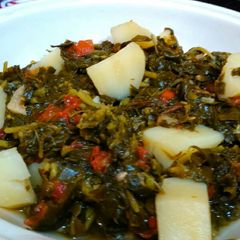 A picture of Fenugreek / Methi aloo sabji.