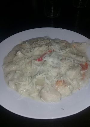 Una foto de Cazuela de pollo a la crema con arroz