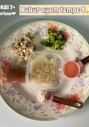 Foto resep MPASI 7+ Bubur Ayam tempe