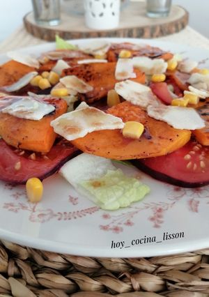 Una foto de Ensalada de calabaza a la plancha
