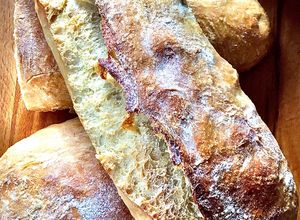 Una foto de Pan chapata, receta de Iban Yarza