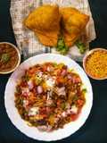 Chana Samosa Chaat