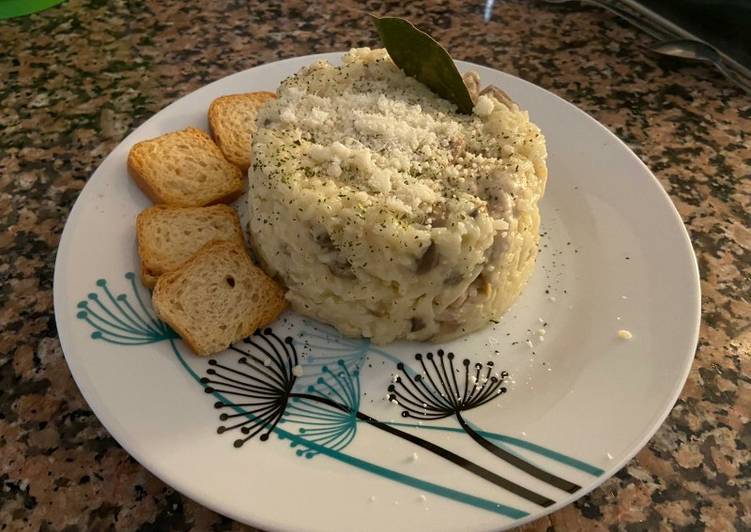 Risoto de boletus y pechuga de pollo