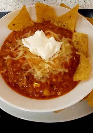 A picture of My Minced Pork Taco Soup 😃.