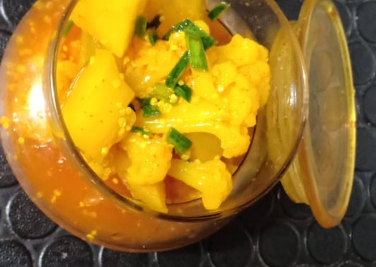 Easy to Make Homemade Cauliflower aachar
