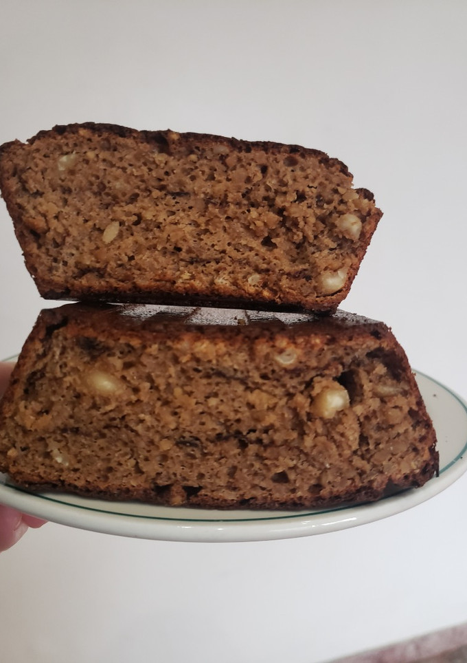 Una foto de Budín de maní low carb