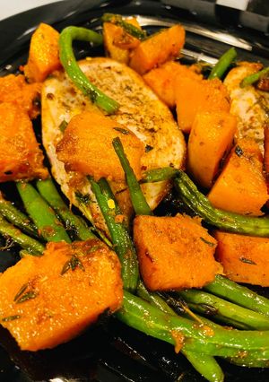 A picture of Chicken and Butternut Dinner.