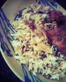 Pulao with Curshed Chicken & Peas