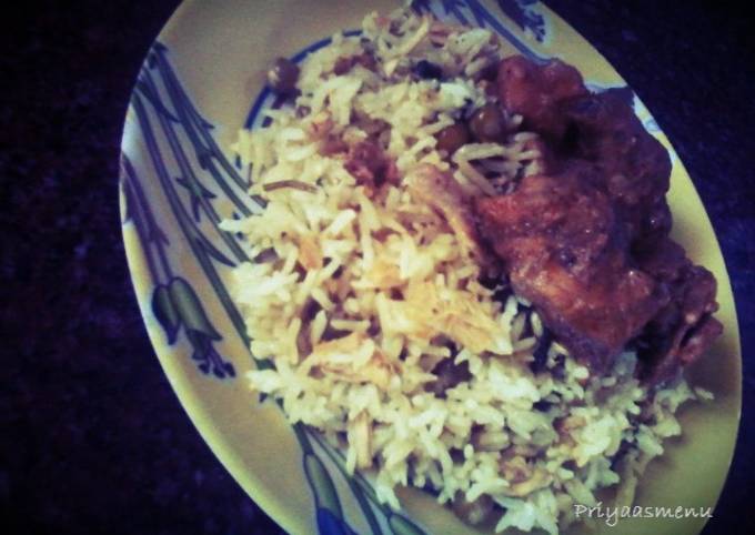 Pulao with Curshed Chicken & Peas recipe main photo