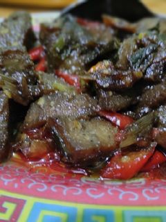 Foto resep Terong tumis bumbu hitam