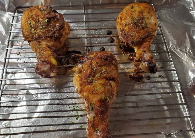 Steps to Make Jamie Oliver My Baked Chicken Drumsticks