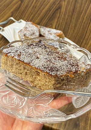 عکسی از دستور کیک اسفنجی لیمویی با پودر کاکائو🥧