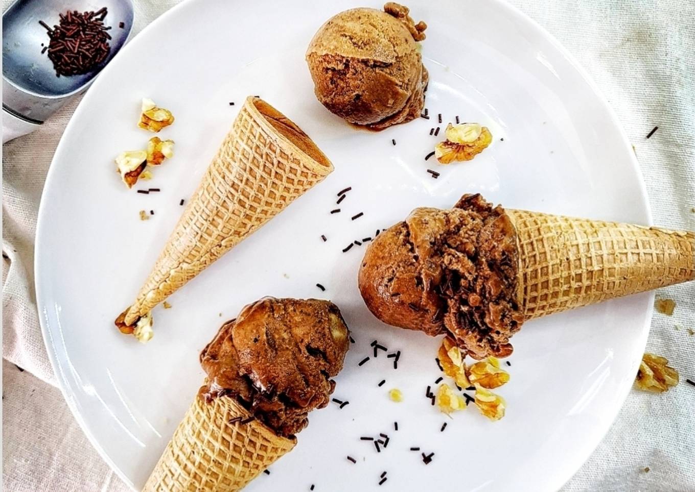 Helado saludable de café