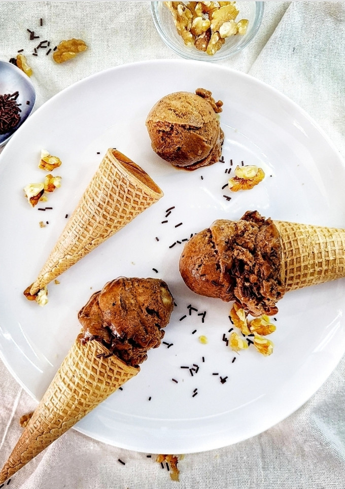 Una foto de Helado saludable de café