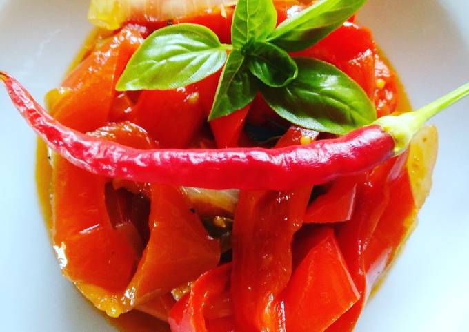 Ricetta Peperonata Siciliana Di Francesca Casa Cookpad