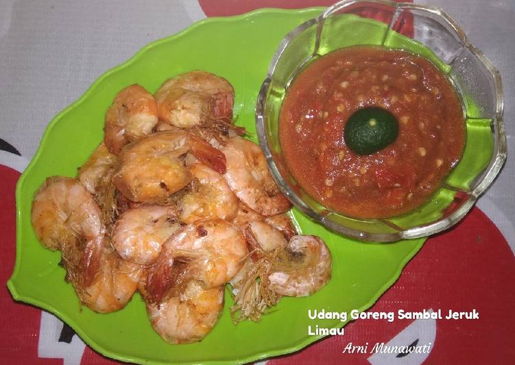 Resep Udang Goreng Sambal Jeruk Limau, Lezat Sekali