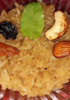 A picture of Gud ka Meetha Chawal.