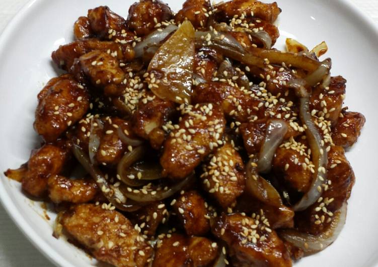 Resep Korean chicken fillet, Enak