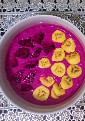 Foto resep Smoothies dragonfruit banana