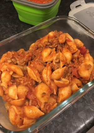A picture of Simple Italian Meat Ragu (and pasta!).