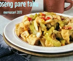 Resep mudah Oseng pare tahu Yummy Mantul