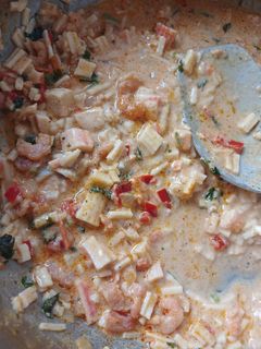 Una foto de Pasta con mariscos