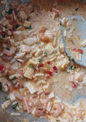 Una foto de Pasta con mariscos