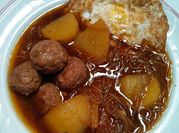 Gambar bola daging babi cincang