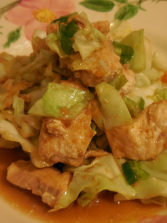 A picture of Salmon&Cabbage Stir-Fry Miso Sauce.
