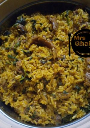 A picture of Palm oil jallof rice.