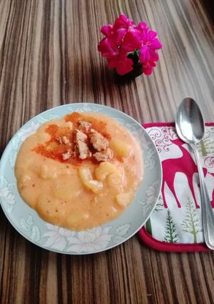 Krumplifőzelék kicsit másképp recept fotója