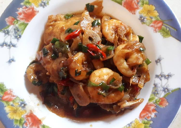 Tumis Udang Kecap (simpel)