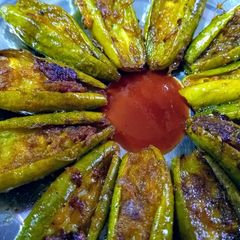 A picture of Stuffed Parmal bhajji.