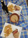 Solomillos de ternera en salsa de pimienta verde