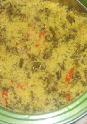 A picture of Dambun shinkafa da xogale.