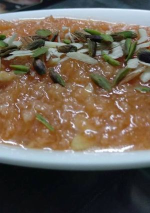 A picture of Mooli ka halwa.